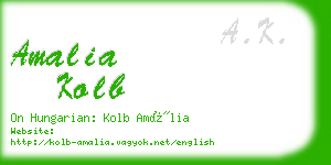 amalia kolb business card